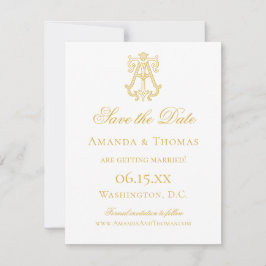 COLORES EDITABLES A Invitación Monograma TA Monogr