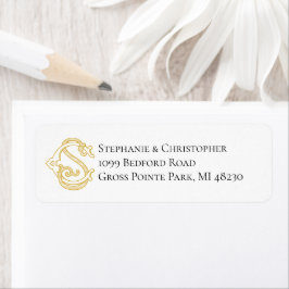 COLORES EDITABLES CS Monograma SC Etiqueta de mono