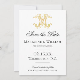 COLORES EDITABLES MW Monograma WM Invitación monog