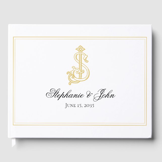 COLORES EDITABLES SJ Monograma JS Monograma Libro  (Anverso)