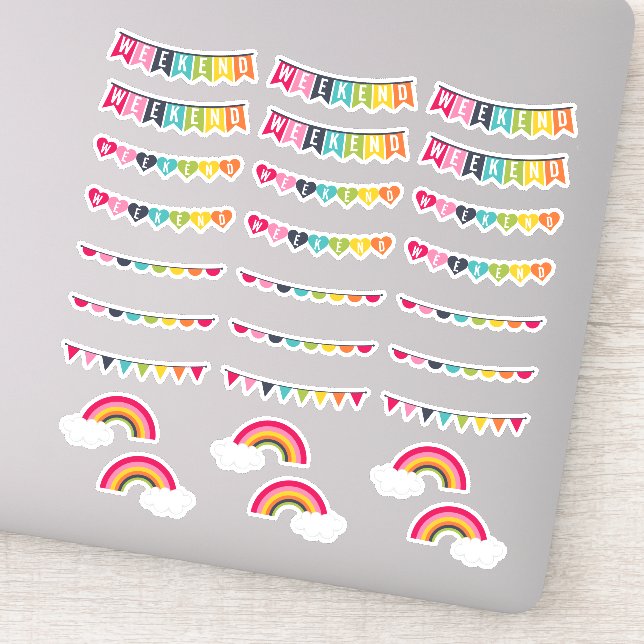 Colores Felices | Pegatinas Planificador de Bander (Detalle)