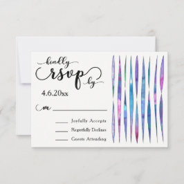Colores Flores de Agua Corrientes, RSVP de Boda Mo