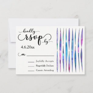 Colores Flores de Agua Corrientes, RSVP de Boda Mo