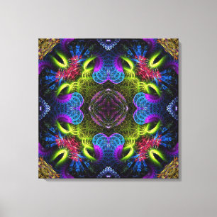 Colores Fractales Arte Geométrico en Lienzo