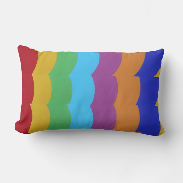 Colores Hermosos y Vibrantes! Almohada Lumbar (Anverso)