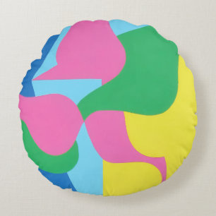 ¡Colores Hermosos y Vibrantes! Almohada Redonda