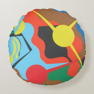 Colores Hermosos y Vibrantes! Almohada Redonda