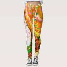 Colores Marcados Brillantes Abstract Swirl Legging