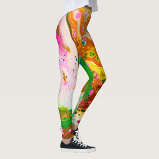 Colores Marcados Brillantes Abstract Swirl Legging