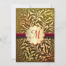 colores otoñales elegantes invitaciones a monogram