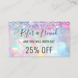 colores pastel falso purpurina opal tarjeta de ref