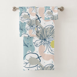 Colores pasteles Hojas de palma y formas orgánicas