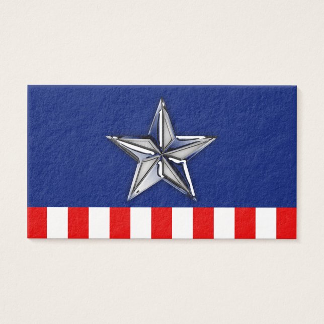 Colores patrióticos festivos cromados como estrell (Frente)