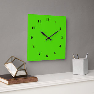 Colores personalizados Número Fuente Reloj verde n