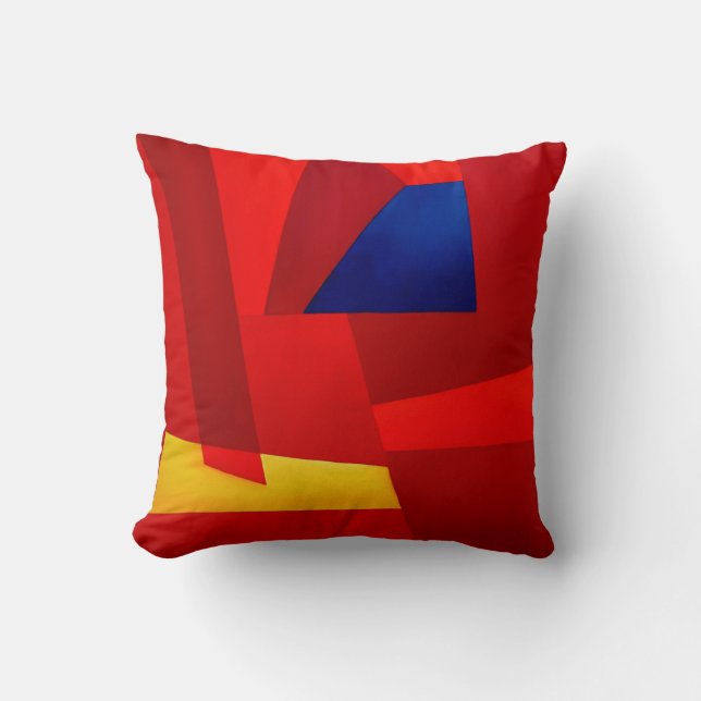 Colores primarios, almohada abstracta (Anverso)