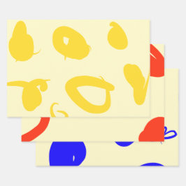 Colores primarios juego Envolver hojas planas de p