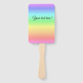 Colores suaves de arcoíris en un juego de abanicos