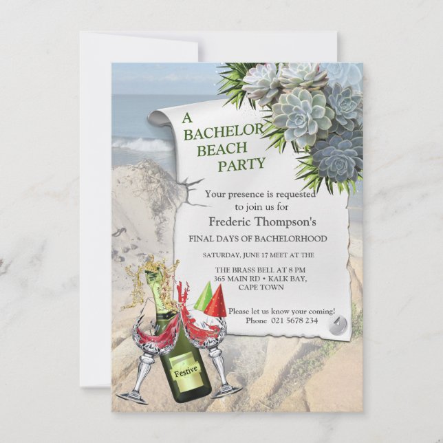 Colores suculentos de tonos azules pálidos Despedi (Anverso)