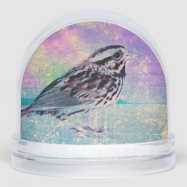 Colorful Abstract Bird Art: Vibrant Songbird (Anverso)