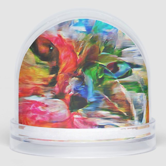 Colorful Abstract Expressionist Cat Art Print" (Anverso)