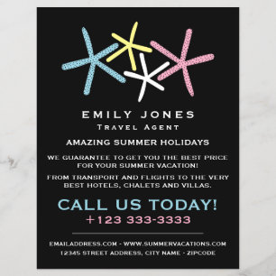 Colorful Beach Starfish, publicidad de agente de v