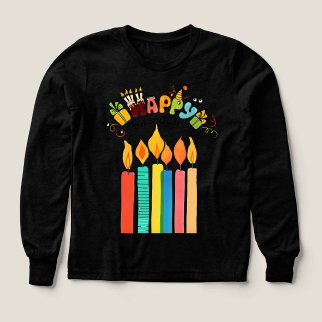 Colorful Birthday Candles Illustration (Diseño frontal)