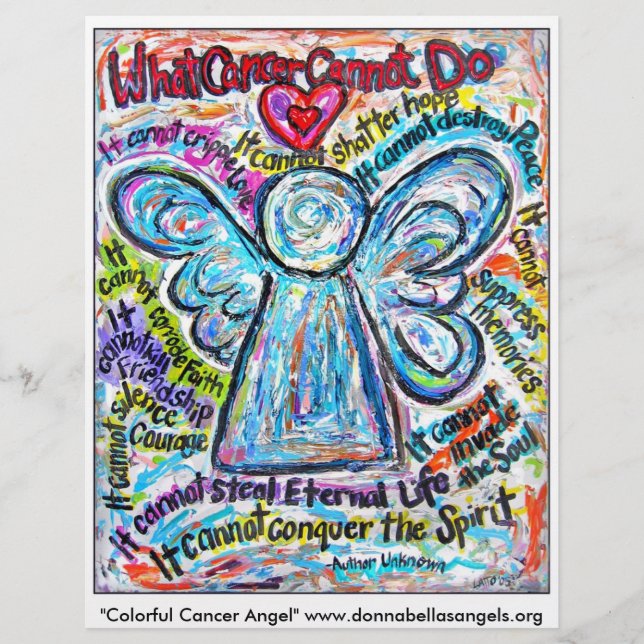 Colorful Cancer Angel Flyer (Frente)