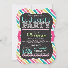 Colorful Chalk look Invitación a la Bachelorette P