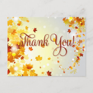 Colorful Fall Wedding Gracias Notas Postales