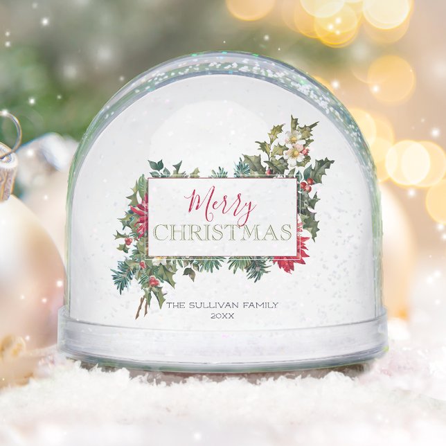 Colorful Festive Christmas Floral Snow Globe (Subido por el creador)