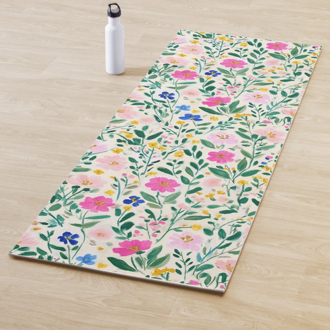 Colorful Floral Yoga Mat (In situ)