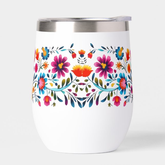 Colorful Folk Floral Tumbler (Izquierdo)