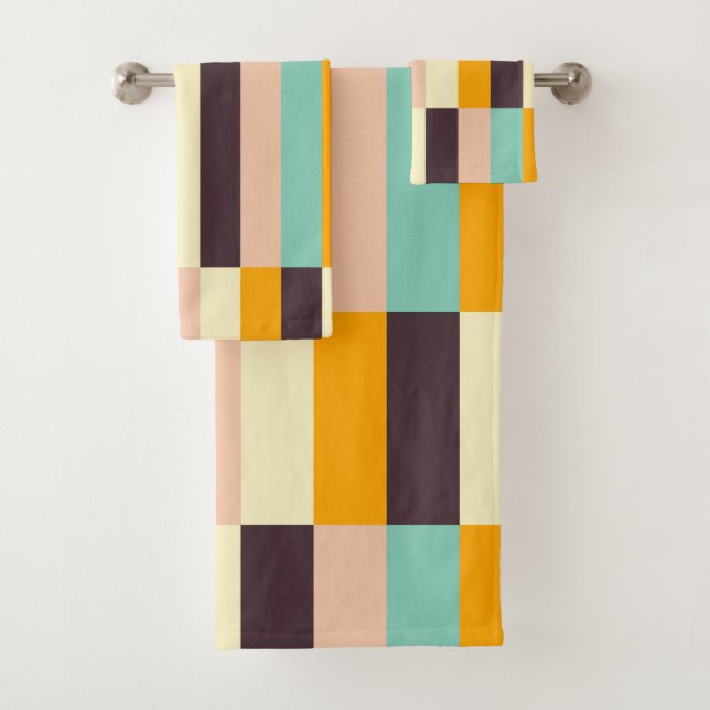 Colorful geometric pattern with vertical stripes  (In situ)