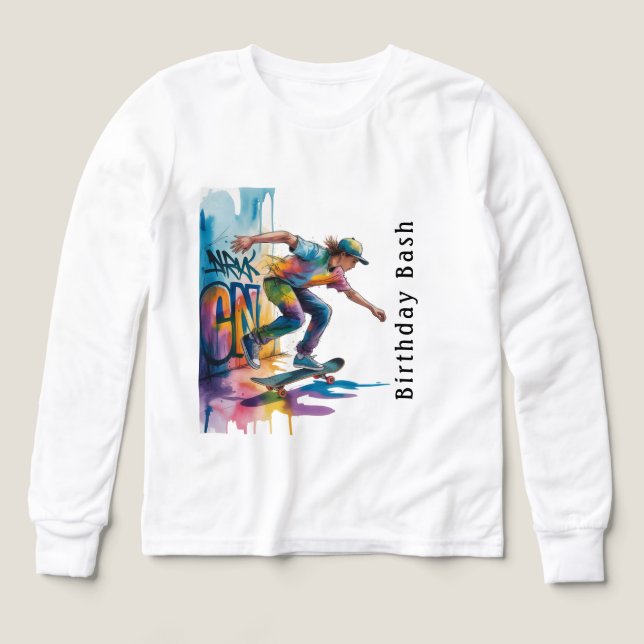 Colorful Graffiti Boy Birthday Bash (Diseño frontal)