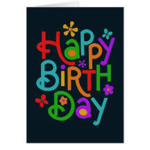 Colorful Happy Birthday Card
