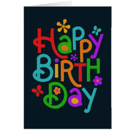 Colorful Happy Birthday Card