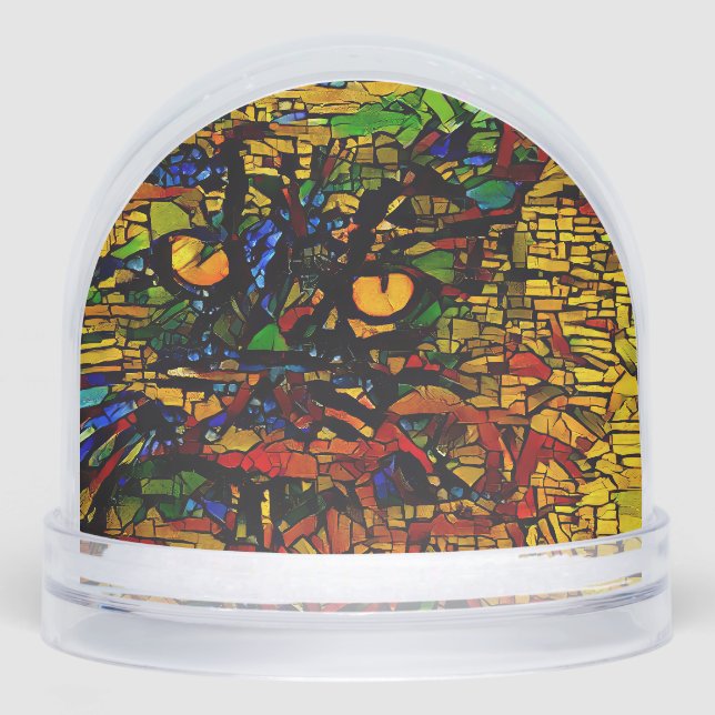 Colorful Mosaic Cat Art Prin (Anverso)