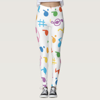 Colorful Music Notes patrón Leggings