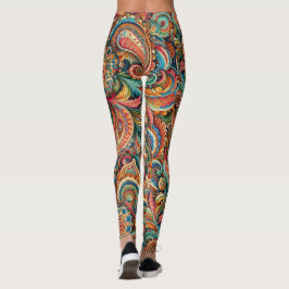 Colorful Paisley Leggings tout-imprimé
