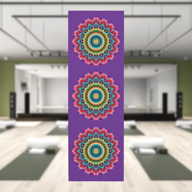 Colorful Rainbow Mandala Yoga Mat (Subido por el creador)