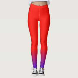 Colorful Red And Bluo Leggings 