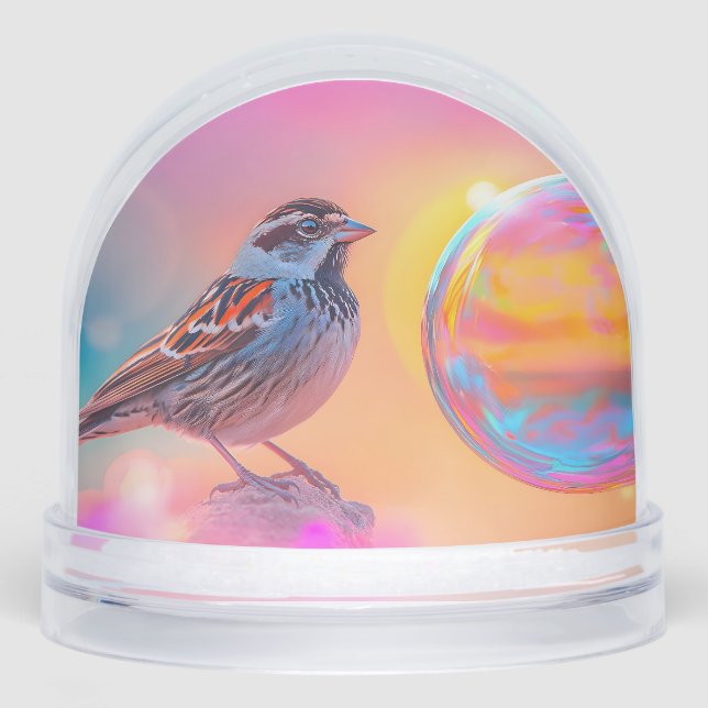 Colorful Sparrow and Rainbow Bubble  (Anverso)