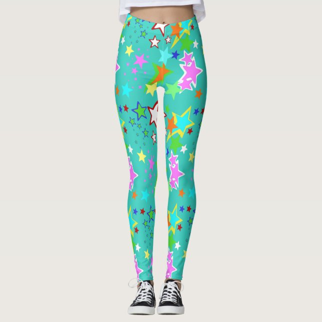 Colorful Stars Spandex Leggings (Anverso)