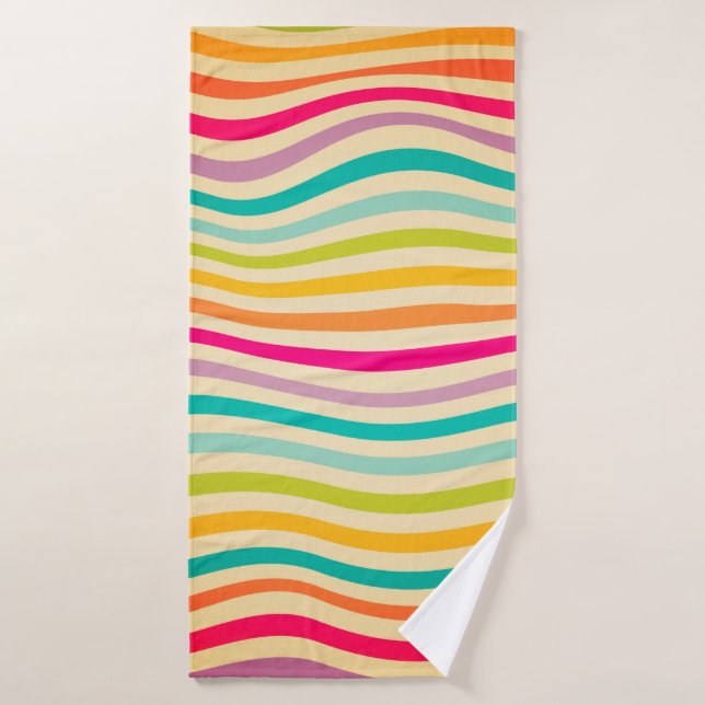Colorful Striped Seamless Pattern. illustration. b (Toalla de baño)