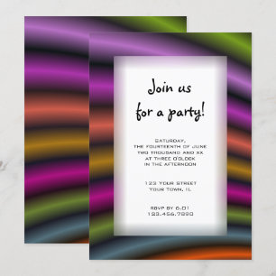 Colorful Stripes All Purpose Party Invitación