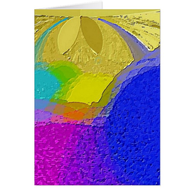 "Colorful Texture Mix" Tarjeta en blanco con sobre (Frente)