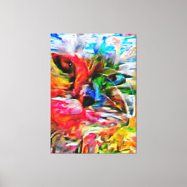 Colorida abstracción de arte de gatos expresionist