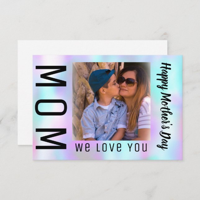 Colorida abstracción de la tarjeta fotográfica del (Anverso / Reverso)