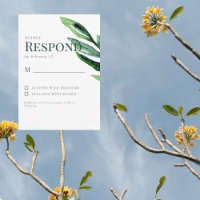 Colorida acuarela Stem Wedding RSVP