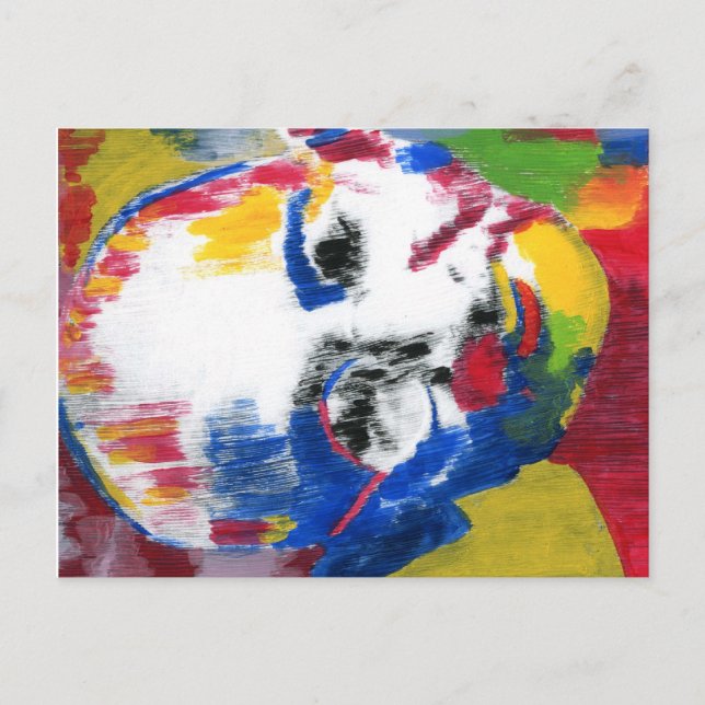 Colorida acuática moderna Mahatma Gandhi postal (Anverso)